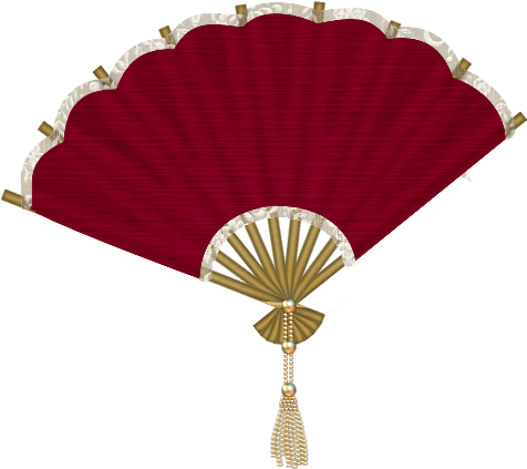 Joli évantail rouge